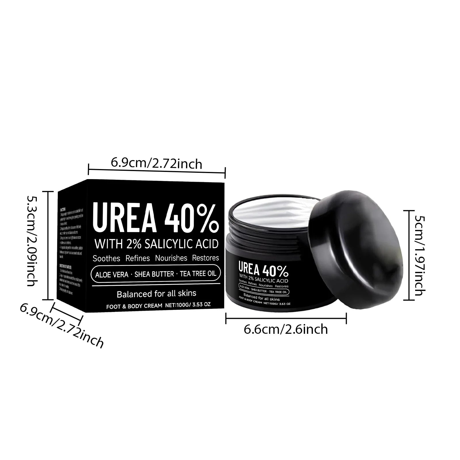 Hoygi 40% Urea Foot & Hand Cream – Cracked Heel Moisturizer Foot & Hand Cream Zpaxo