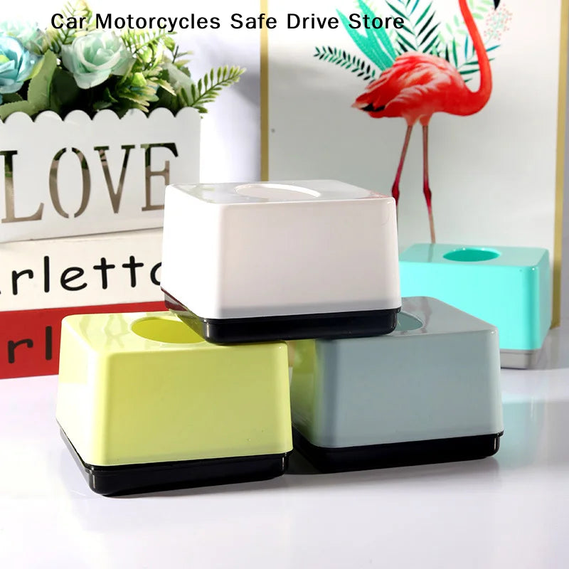 Modern Plastic Square Tissue Box Cover Holder-decorative Holder