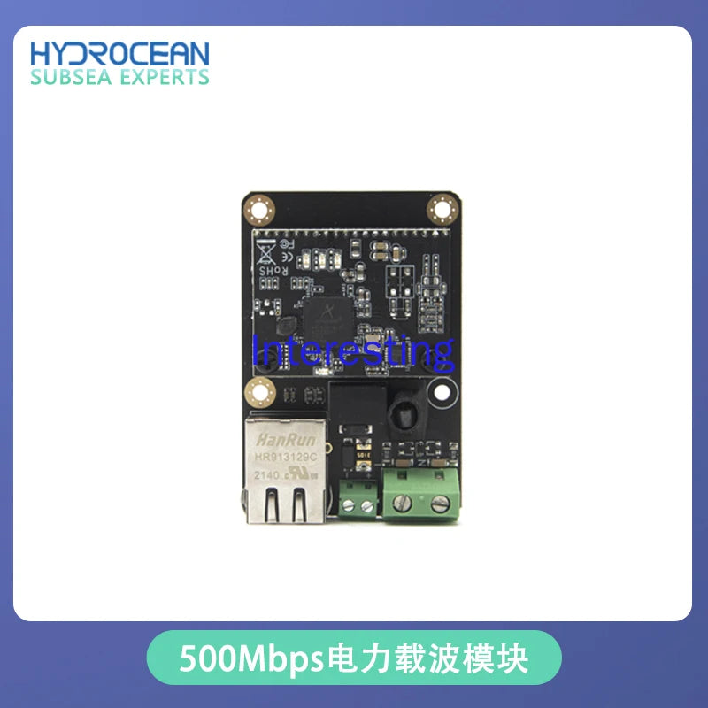 500Mbps Power Carrier Communication Module Power Cat Underwater Robot ROV Ethernet Interface Signal Transmission Zpaxo