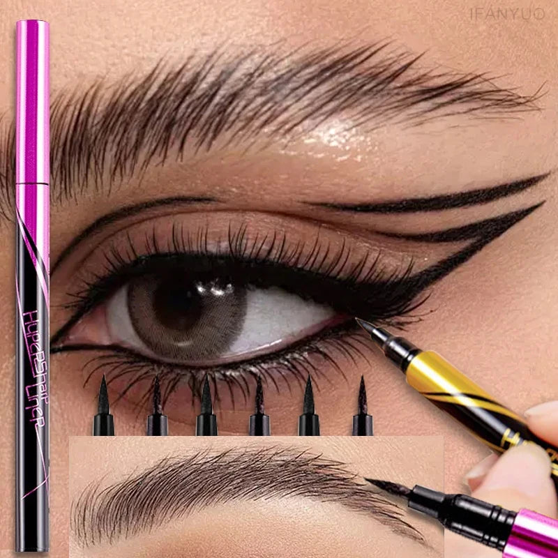 1 Black Quick-drying Eyeliner Waterproof Liquid Eye Liner Pen Long