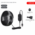 Strong Wind Power Dual-head Car Fan Quiet Operation Dual Head Design Zpaxo Black 2