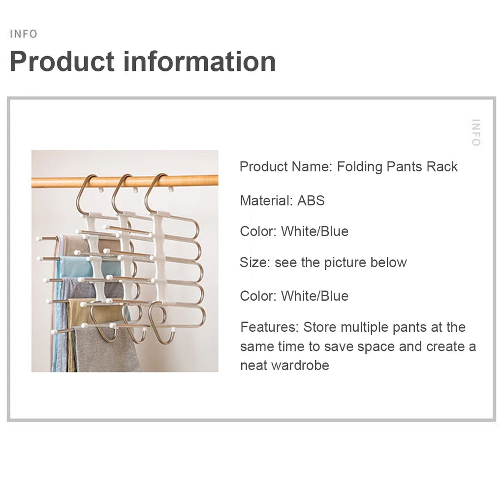 Stainless Steel Retractable Trouser Rack Folding Multi-functional