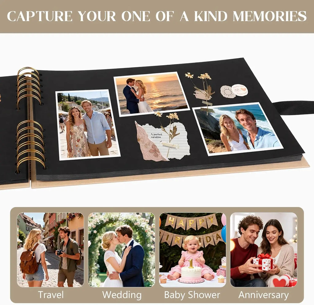 Blank Scrapbook Album – 40 Pages 300g Acid-Free Cardstock Journal