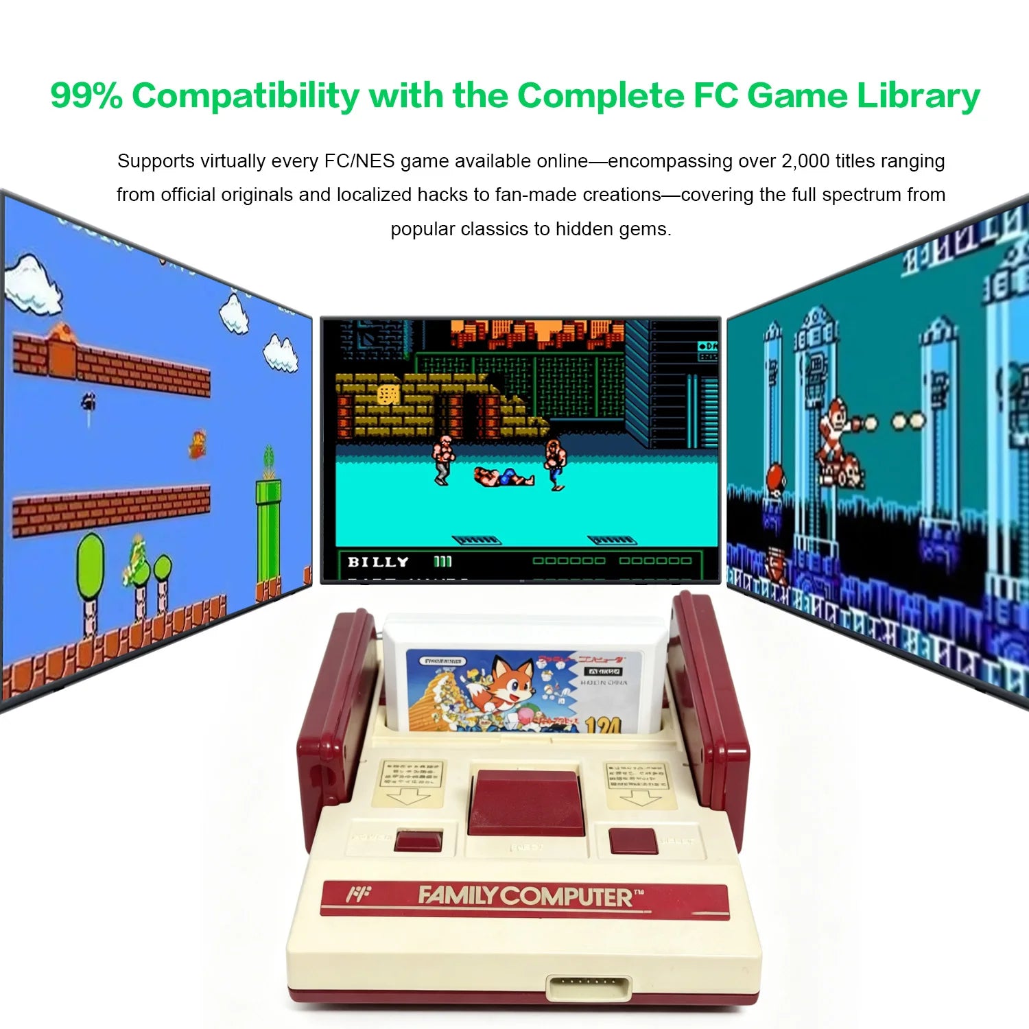 FC N8 Flash Card 2000 in 1 Game Card V1.24 Version Support 177 Mapper For Family Computer Vedio Game Console With 4G TF Card Zpaxo
