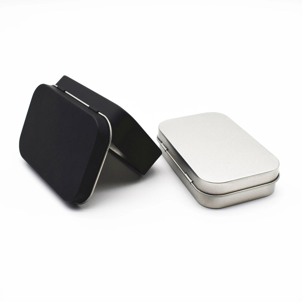 Mini Rectangular Hinged Tin Box – Metal Storage Container Mini Tin Storage Box Zpaxo