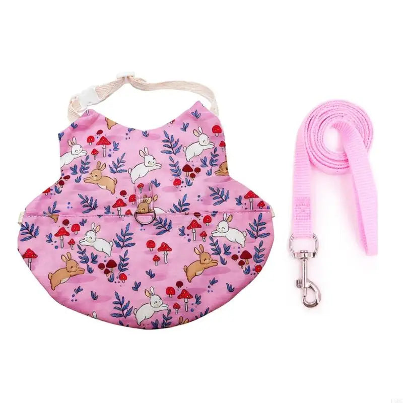 Regulable Rabbit Harnesses Leashes Breathable Rabbits Themed Pet Harnesses Zpaxo Pink S CN