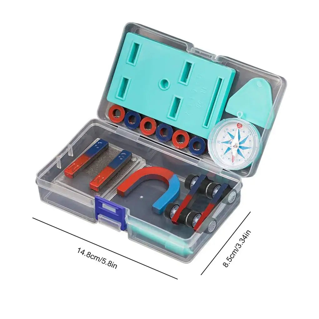 Labs Junior Science Magnetism Sets Bar Ring Experiment Education Fidget Magnets Horseshoe Compass Tool Kit Gifts for Kids Zpaxo