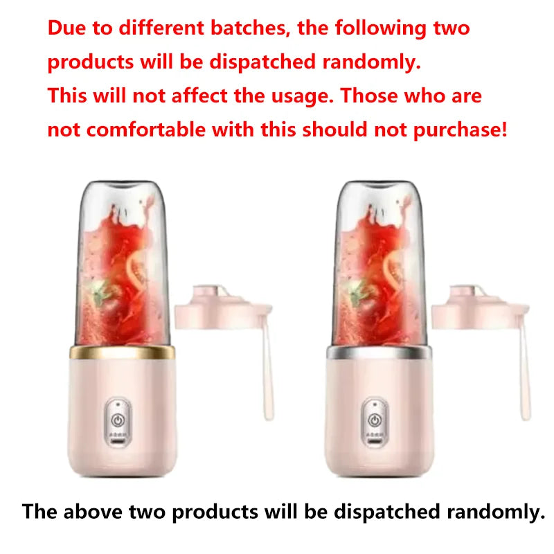 Portable Handheld USB Personal Mini Juicer Cup with Single Or Double Cups for Travel Blender for Water Bottles Zpaxo