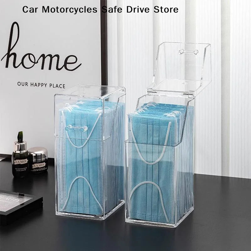 CM1pcs Transparent Mask Storage Box Cover Dust Mouth Nose Dust-proof
