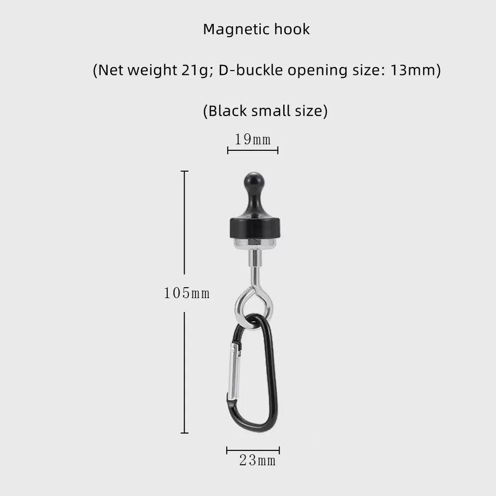 Magnetic Carabiner Hook for Camping – Tent & Canopy Hanger Magnetic Camping Hook Zpaxo Black