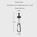 Magnetic Carabiner Hook for Camping – Tent & Canopy Hanger Magnetic Camping Hook Zpaxo Black