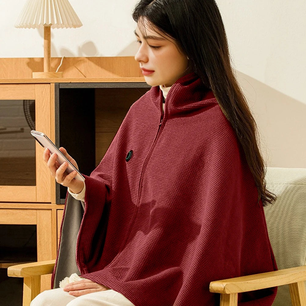 USB Heating Electric Blanket Wearable Towel Body Warmer Washable