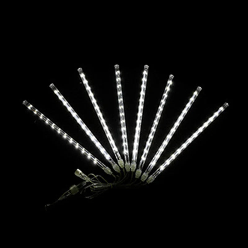 Solar Meteor Shower LED Lights – IP65 Outdoor Festival Decor Solar Festival Lights Zpaxo WHITE Solar Remote 30cm