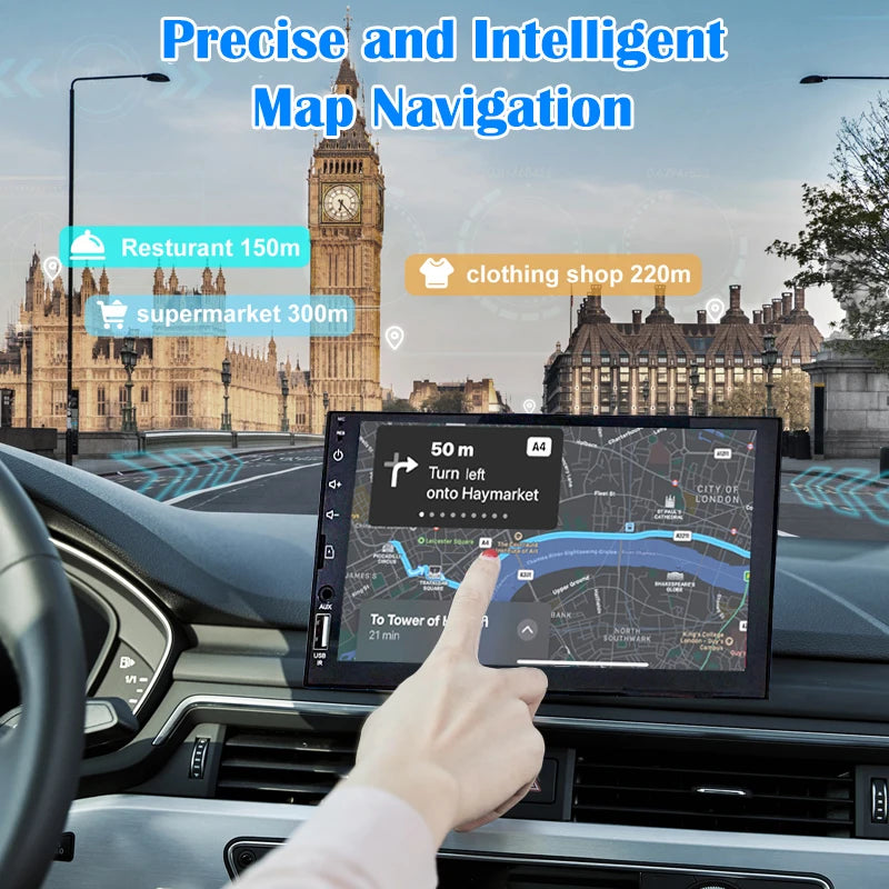 Car Multimedia Player HD Touch Screen Supports Carplay Android Auto Zpaxo