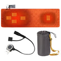 USB Heating Sleeping Mat 7 Zones Heated Mattress Adjustable Temperature Electric Heating Pad for Outdoor Camping Tent Mat Zpaxo Black Orange
