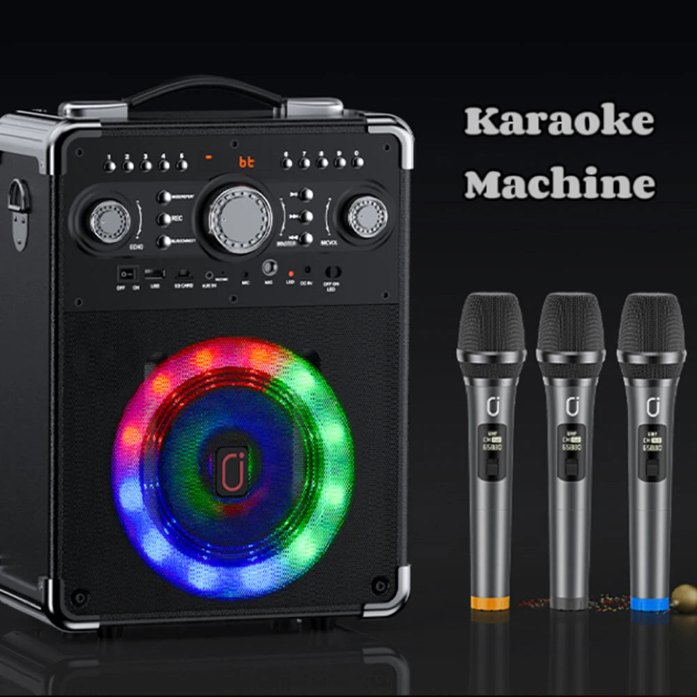 S8-T Kara Ok 3 Microphones Portable Bluetooth 5 Speaker Suitable