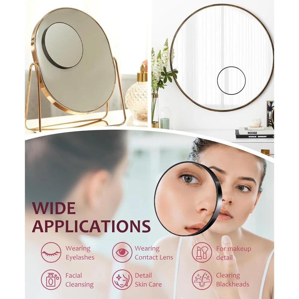 Magnifying Mirror Set 20X 30X 40X – Travel Compact Mirror & Tweezers