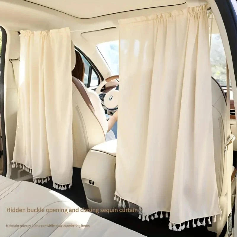 Car Privacy Partition Curtains Front Rear Anti-peeping Blackout