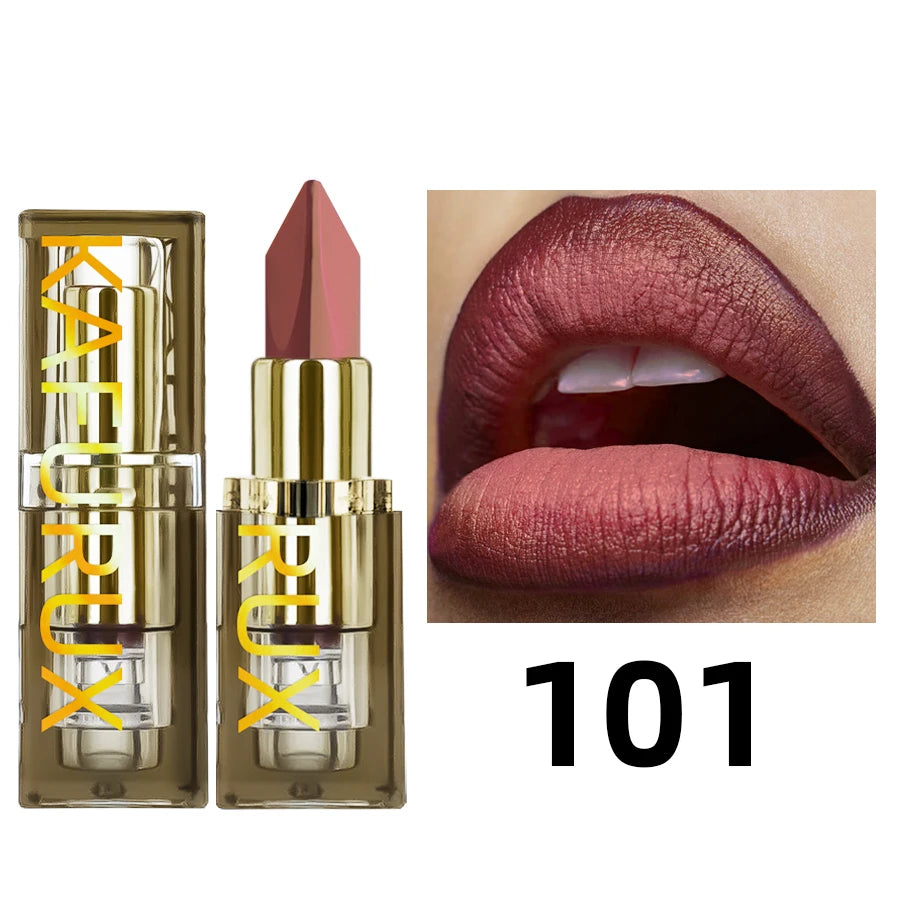Two Tone Glitter Matte Lipstick Purple Black Lip Stick Discolocration