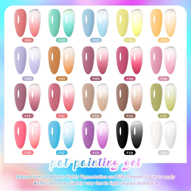 Pat Painting 3d Nail Art Gel No Flowing Full Coverage Creamy Zpaxo