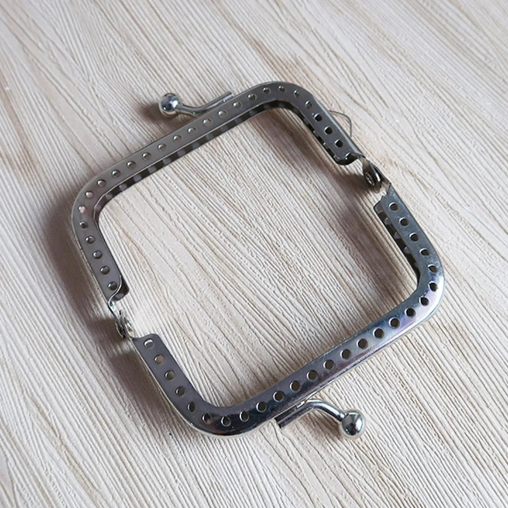 Silver Embossed Metal Coin Purse Frame Non-breaking Hole Adjustable