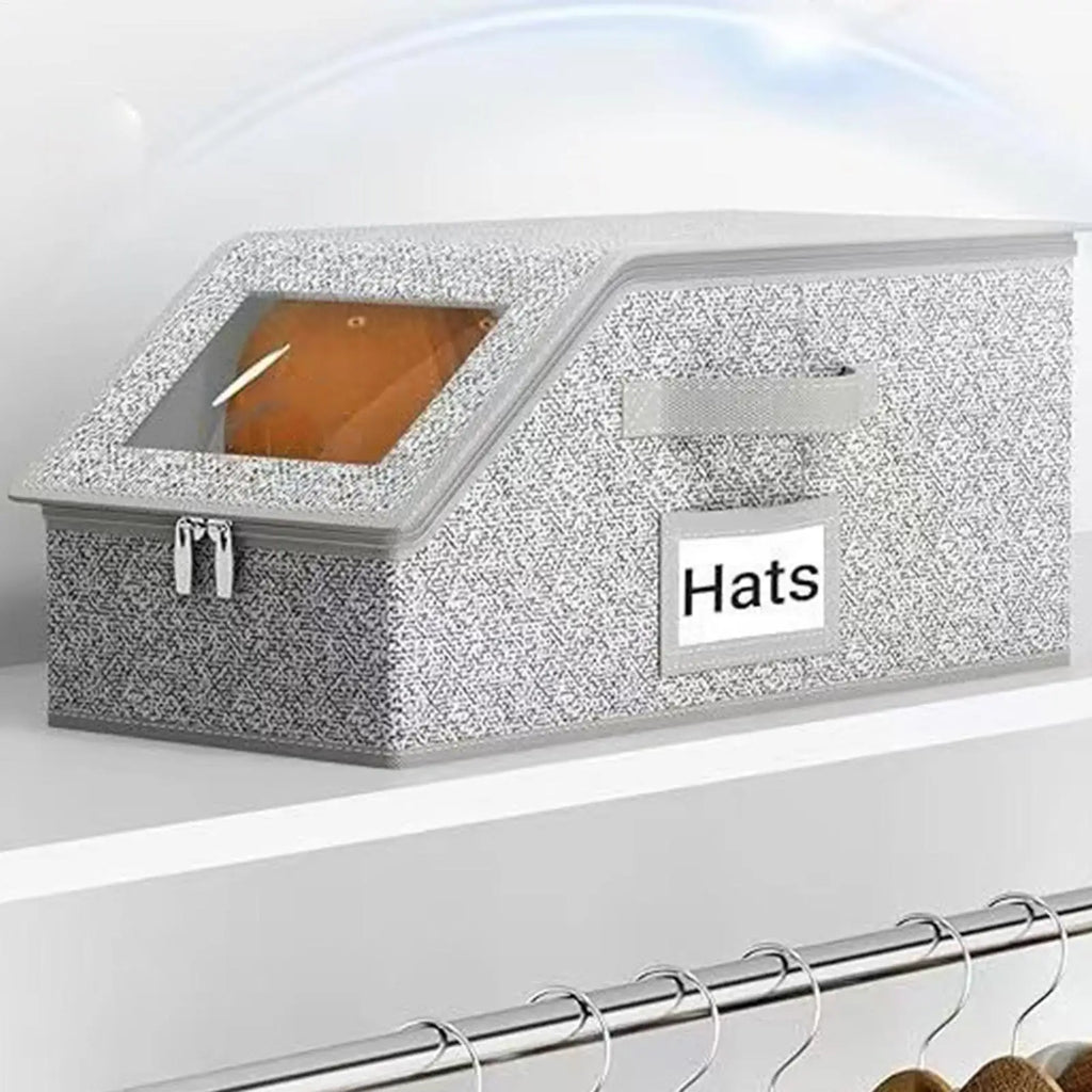 Stackable Hat Organizer Box Holds 24 Baseball Caps Space Saving