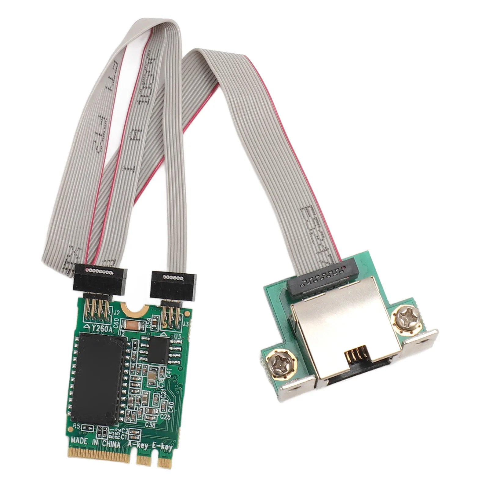 M.2 A+E Network Card Bent Pin Gigabit Ethernet Single Port RJ45 Server Network Card with I210AT Chip Zpaxo Default Title