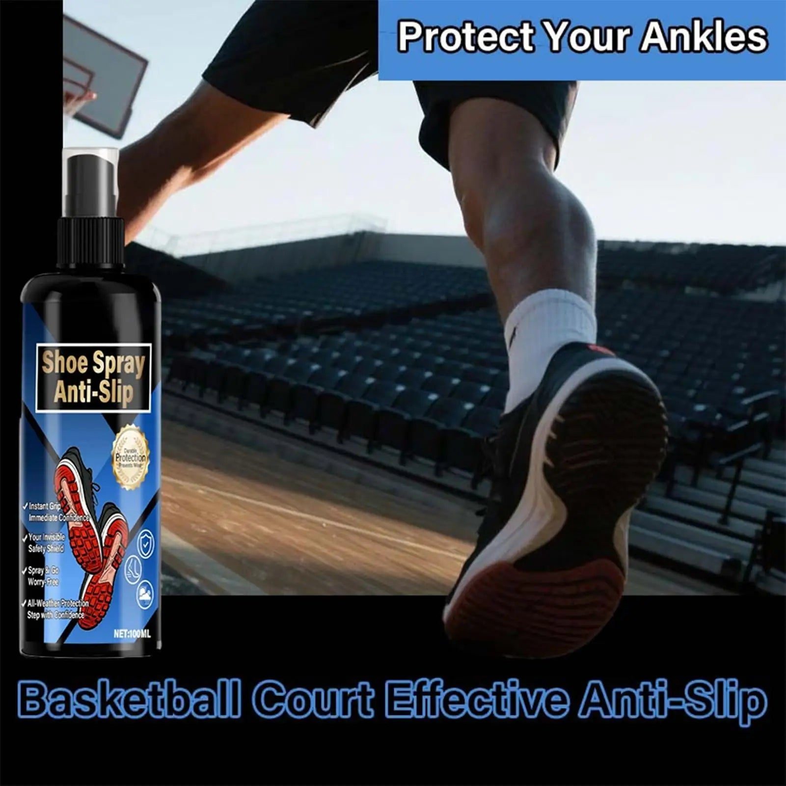 Shoe Grip Spray Anti Slip Enhancer Sports Safety Traction Liquid