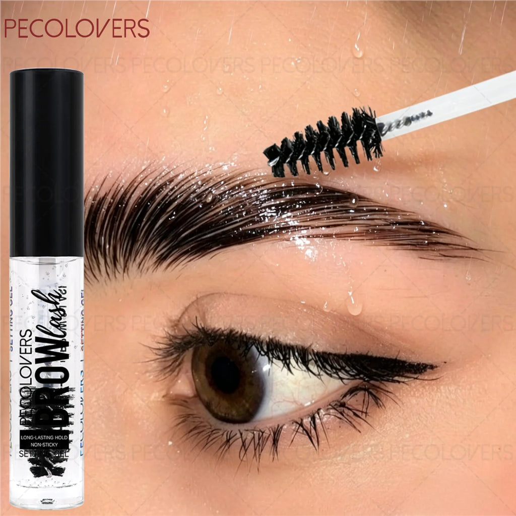 1PC Transparent Brow Gel with Brush, Strong Hold, Waterproof and Sweat-proof, Natural 3D Contouring, Gentle Formula Zpaxo