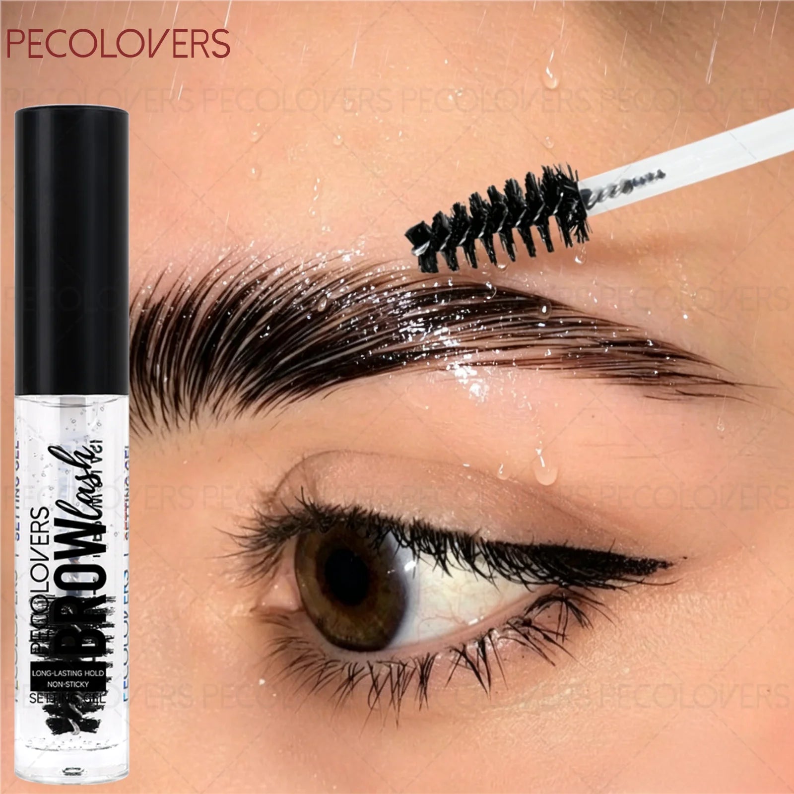 1PC Transparent Brow Gel with Brush, Strong Hold, Waterproof and Sweat-proof, Natural 3D Contouring, Gentle Formula Zpaxo