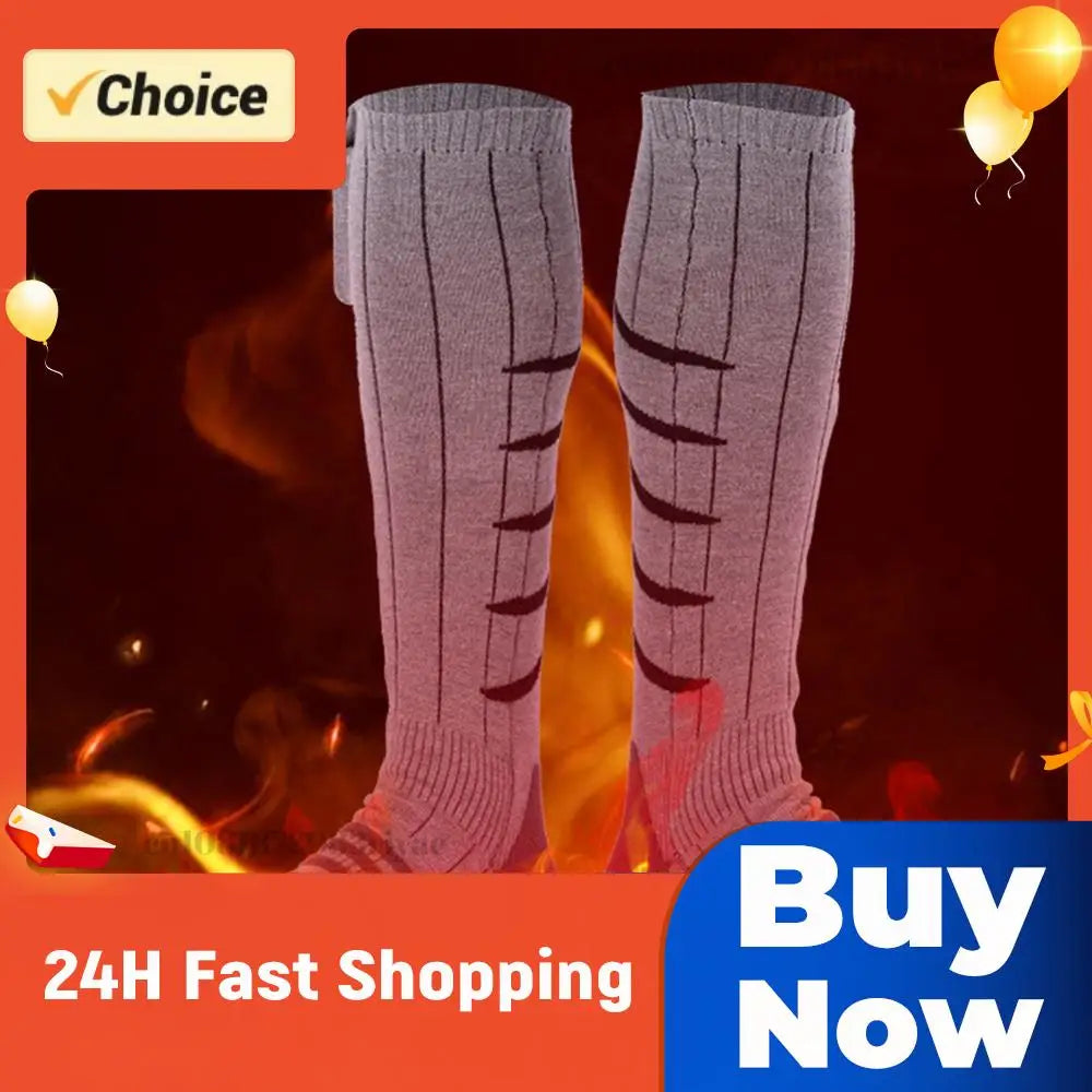 Electric Heated Socks Cold-Proof Winter Warm Thermal Socks Fast Heating Foot Warmers Washable for Cycling Camping Skating Zpaxo