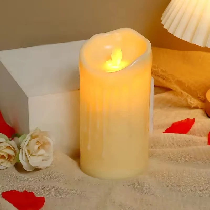 Realistic Tear-effect LED Candle Lights Smoke-free Decorative Candles