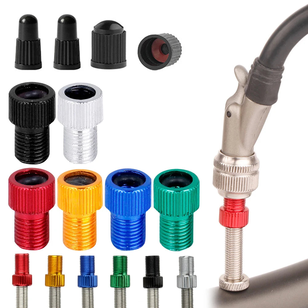Aluminum Alloy Valve Adapter Convert Schrader Bike Converter