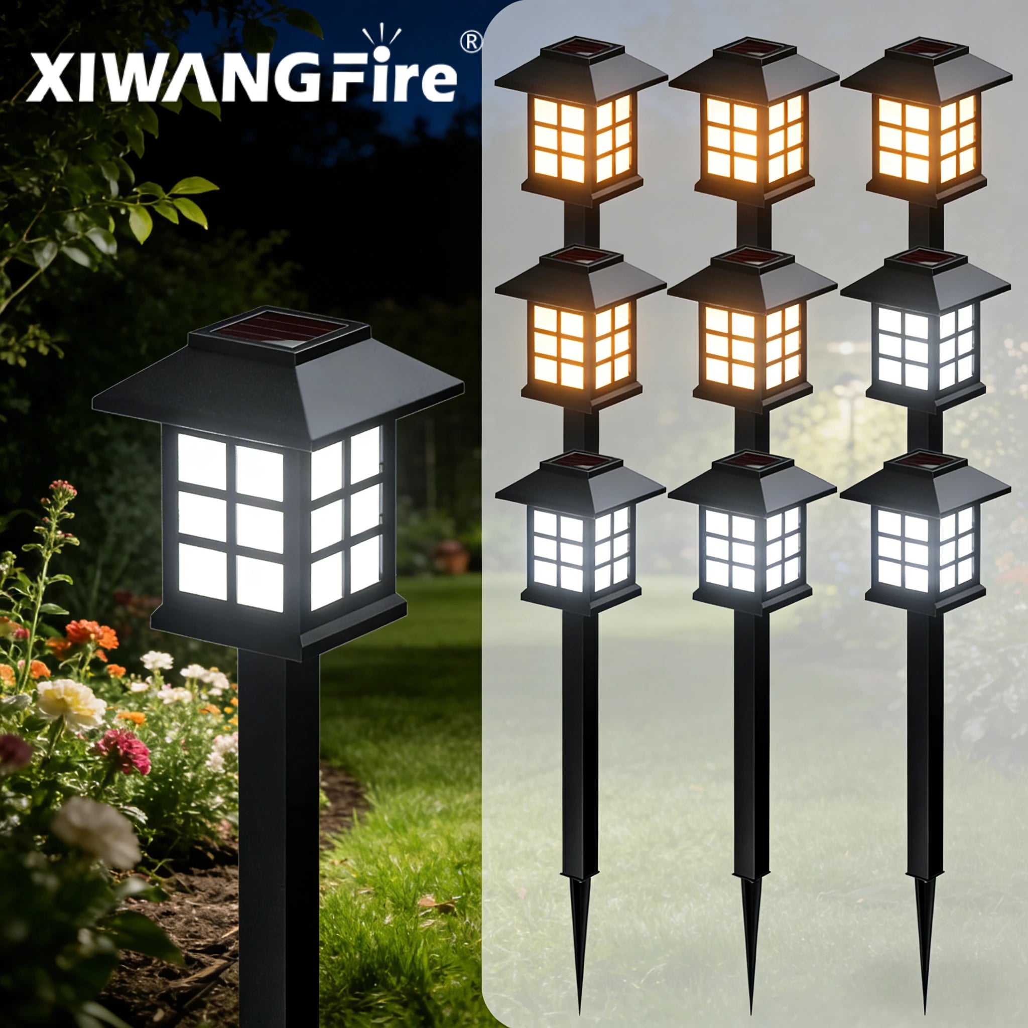Solar Garden Pathway Lights 1 2 4 Outdoor Waterproof Walkway Decor Zpaxo