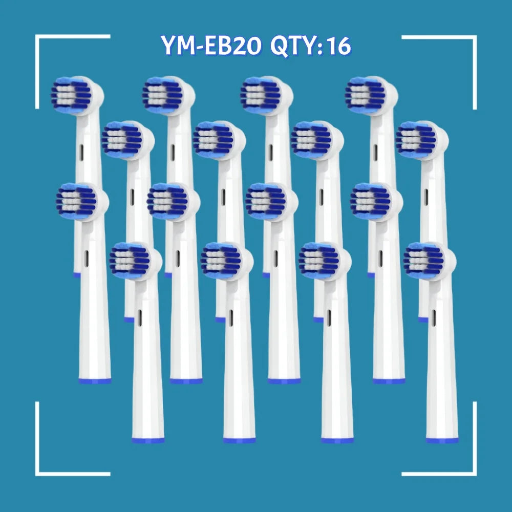 4 16 Electric Toothbrush Head Oral B Sensitive Replacement Brush Zpaxo YM-EB20-16pcs