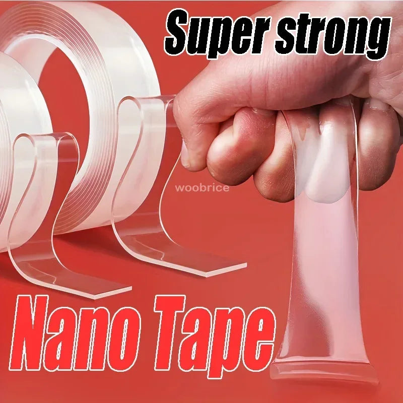 1/3/5m Nano Tape Double-sided Strong Decorative Adhesive Tape Thickened Transparent Waterproof Tape Glue Useful Things for Home Zpaxo
