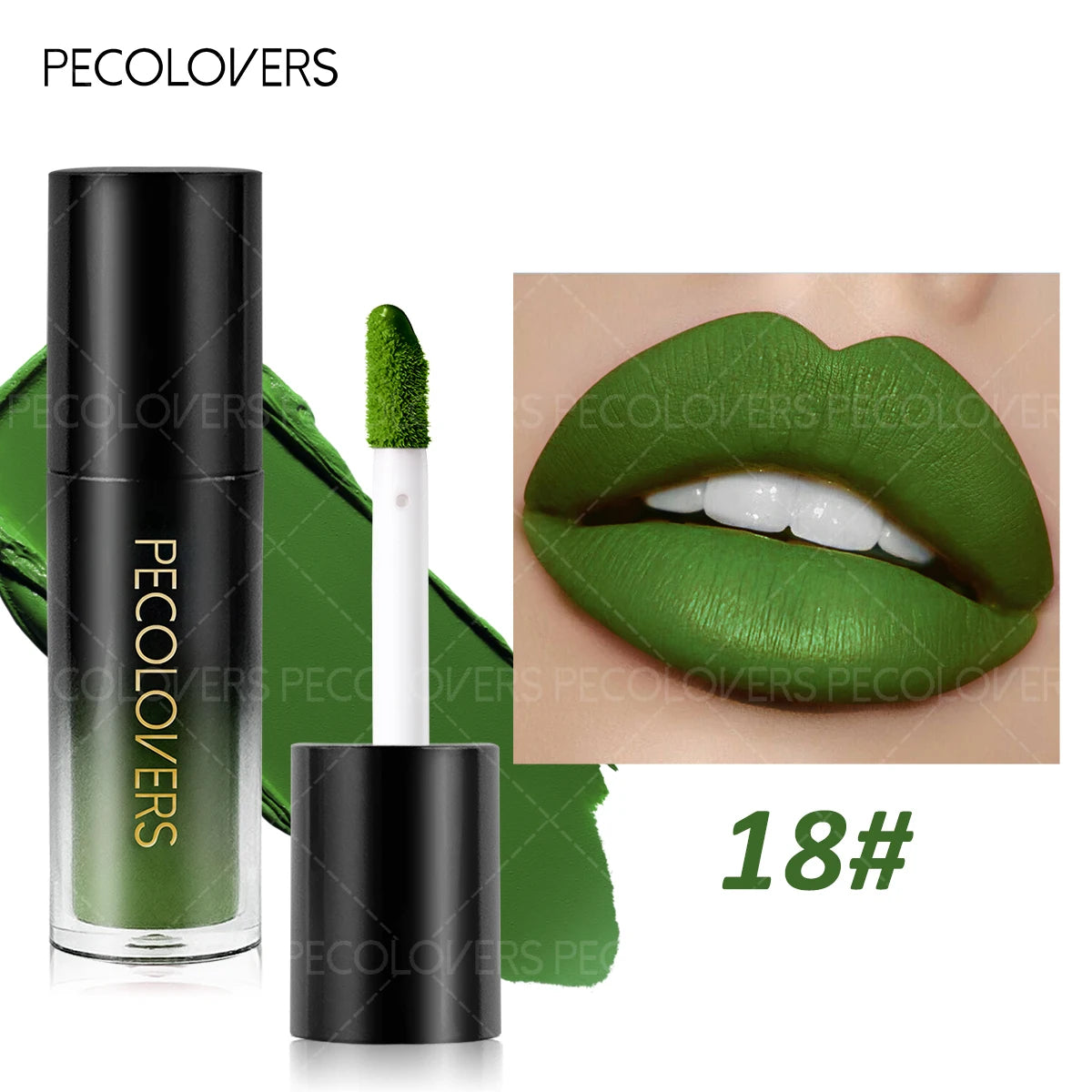 1PC Creamy Texture, Smooth, Green/blue/dark Red, Non-sticky, Gothic Lipstick/lip Gloss, Suitable for HalloweenChristmas Makeup. Zpaxo 18