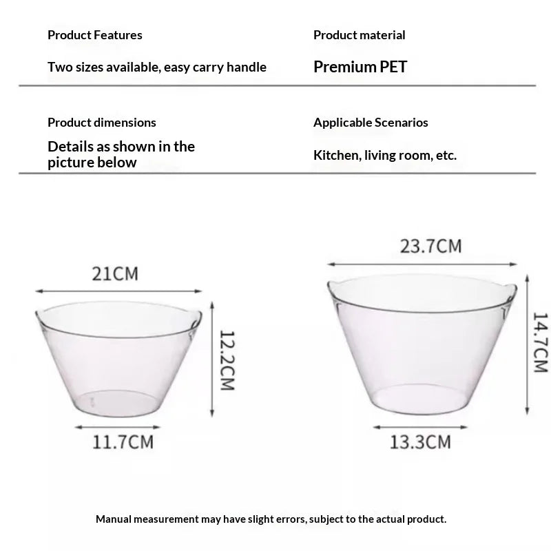 Clear Acrylic Ice Bucket – Party Wine & Champagne Chiller Acrylic Ice Bucket Zpaxo