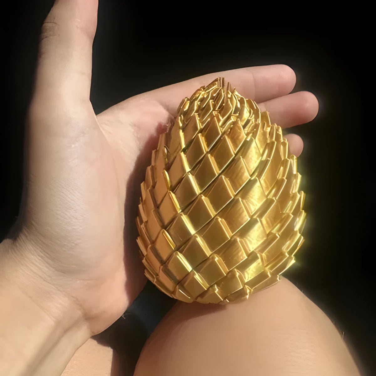 Twisty Fidget Egg 3D Printed Slippery Easter Stuffers Basket Zpaxo Gold