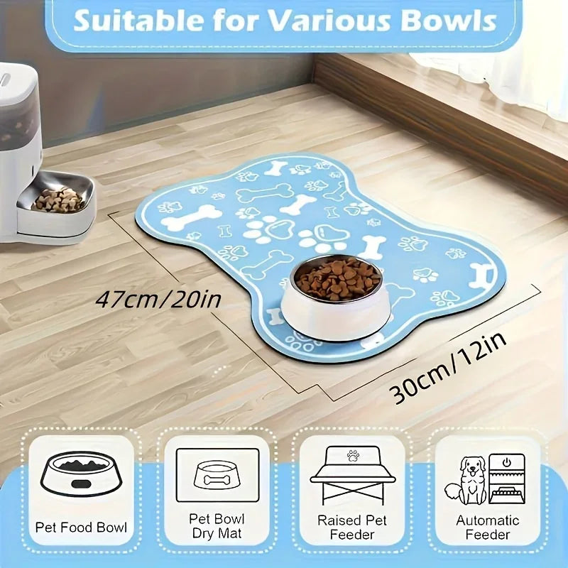Pet Feeding Mat Non Slip Scratch Resistant Quick Drying Meal Suitable