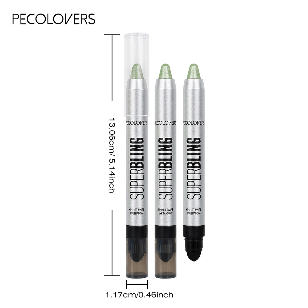 1PC Flashing Eyeshadow Stick, Pearlescent Flicker Finish, with Built-in Brush, Easy To Apply, Suitable for Music Festivals Zpaxo