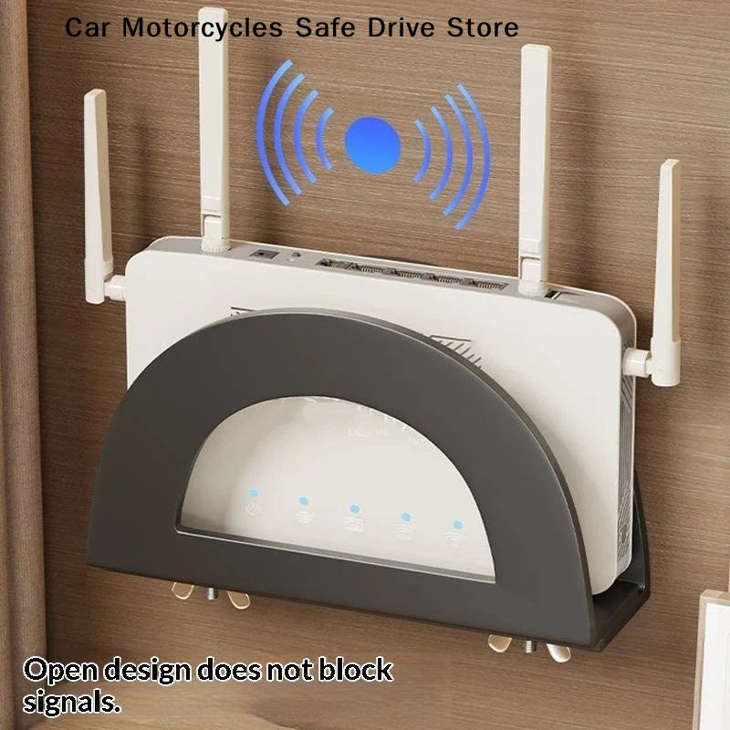 M1Pcs Wall Mounted Router Storage Box Wifi Device Bracket Placement