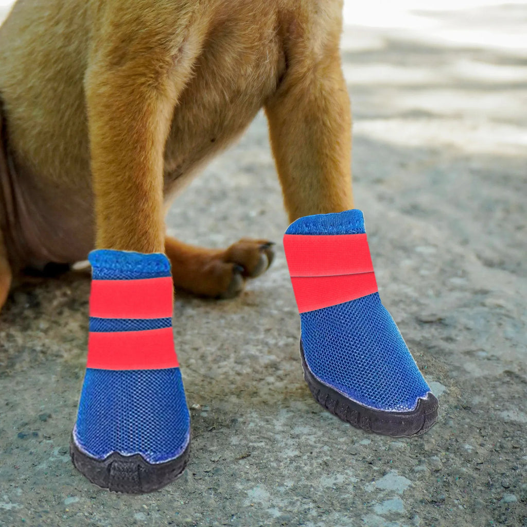 Paw Doggie Sock Holders Canine Bootie Footwear Fasteners Red Anti