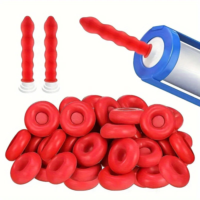 10pcs Caulk Caps Caulking Saver Tube Sealer Glue Sealing Protector For Latex Nozzle Silicone Nozzles Tips Leak-Proof Tools Zpaxo 20PCS red