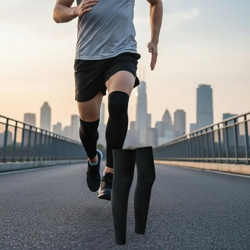 2-Pack Ice Silk Cooling Leg Sleeves – UV Protection & Compression