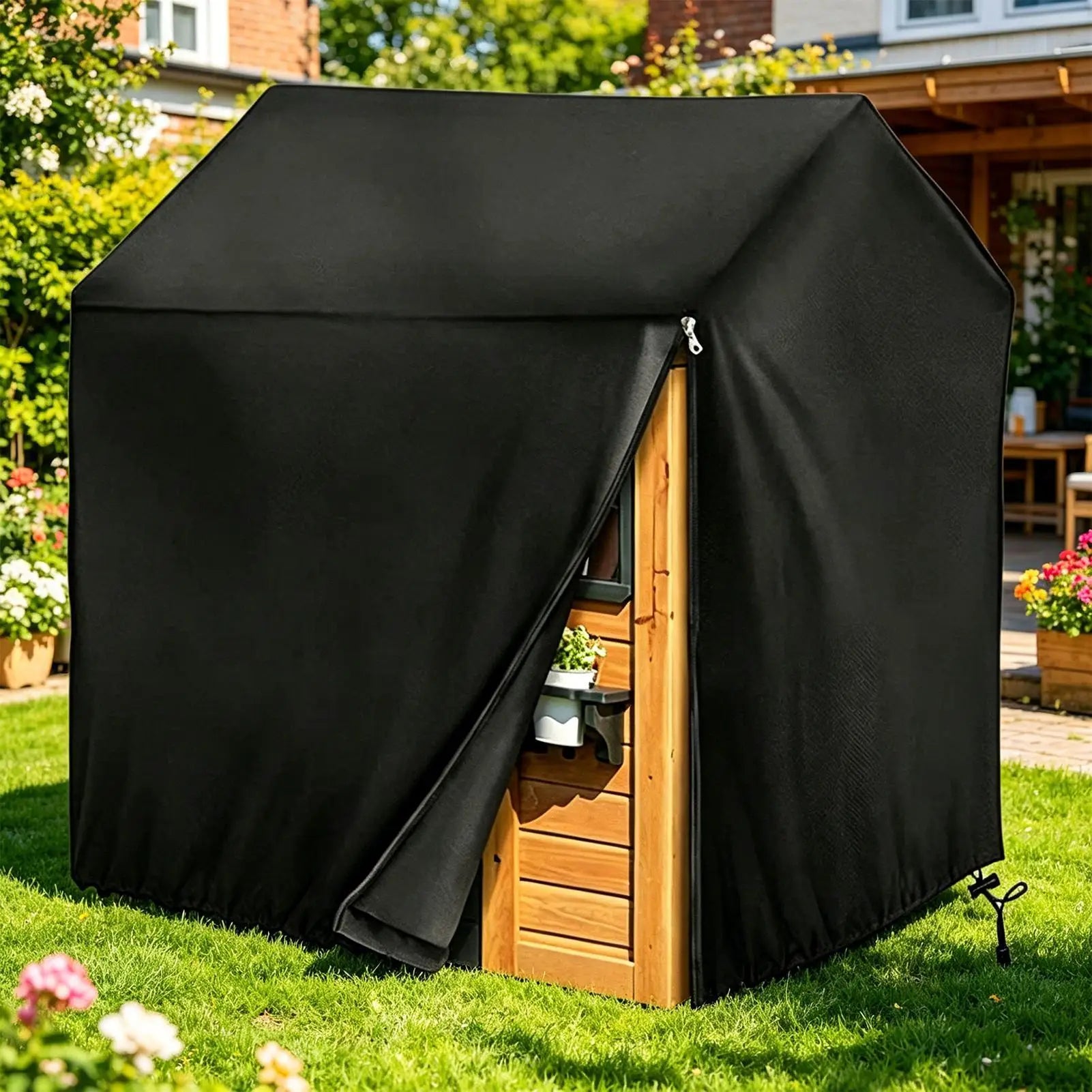 Kids Playhouse Cover Sun Protection Weather Resistant Outdoor Kids Playhouse Cover For Backyard Patio Garden Outside Home Zpaxo