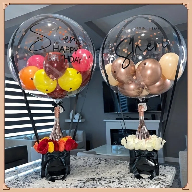 30-Inch Transparent Bobo Balloons Fillable Clear Bubble Balloon