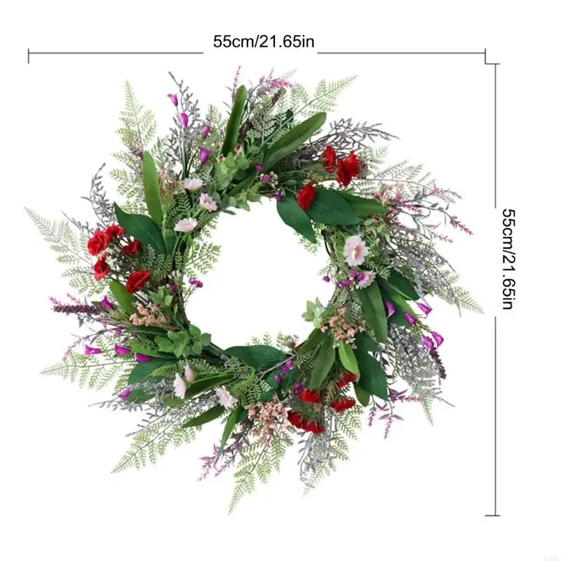 Premium Faux Plant Wreath Flower Design Functional Indoors Outdoor