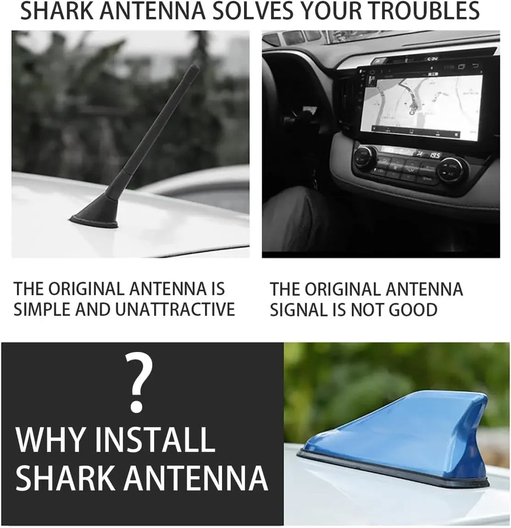 Shark Fin Antenna Cover – Carbon Fiber Look, Universal Fit