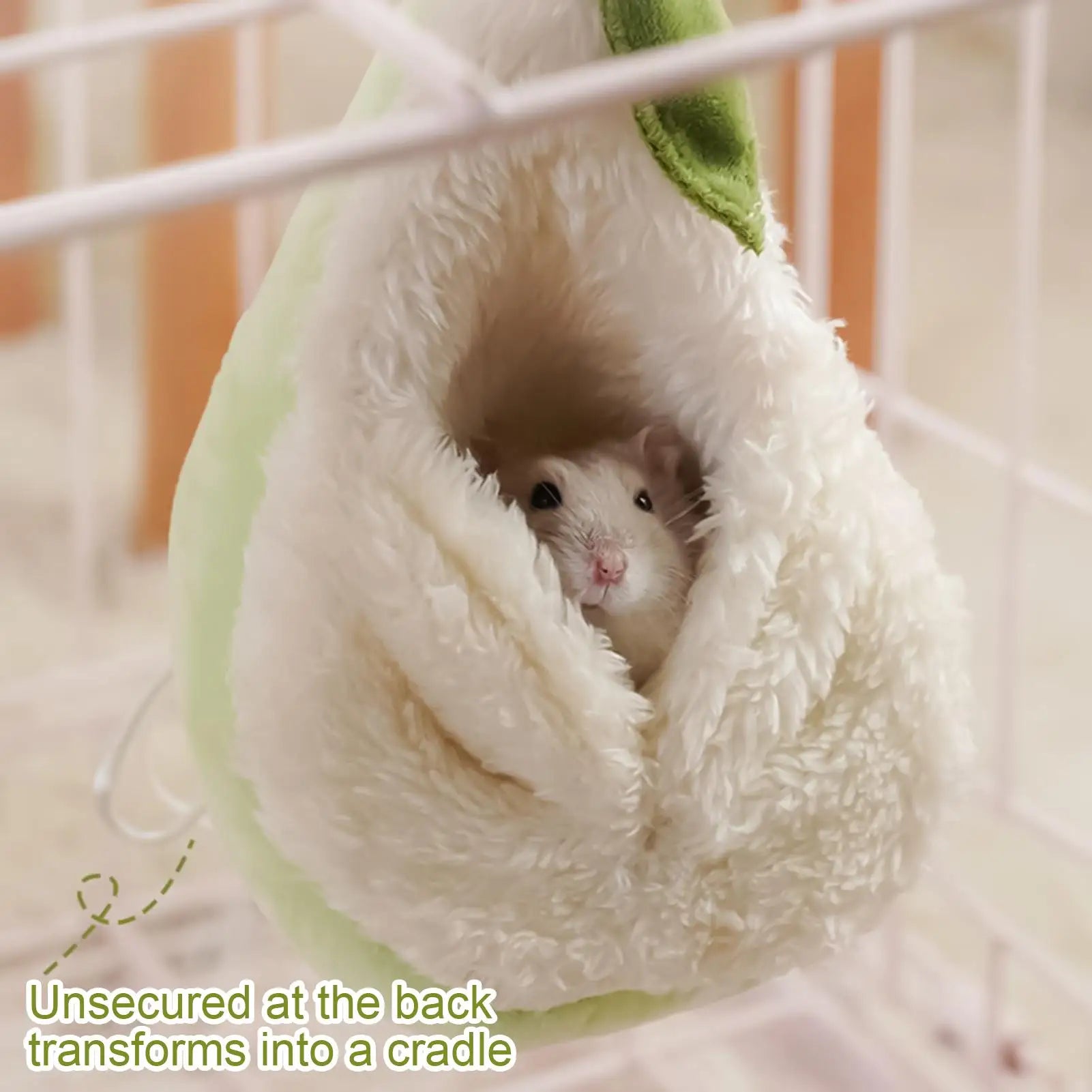 Chinchilla Hammock with Hook House Funny Decor Funny Hamster Bed Warm Nest for Chinchilla Ferret Sugar Glider Squirrel Bunny Zpaxo